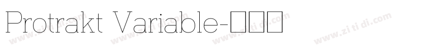 Protrakt Variable字体转换 Protrakt Variable字体转换